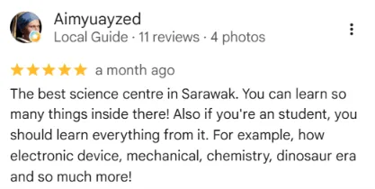 Google review from a visitor