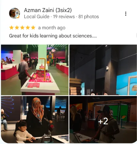 Google review from a visitor